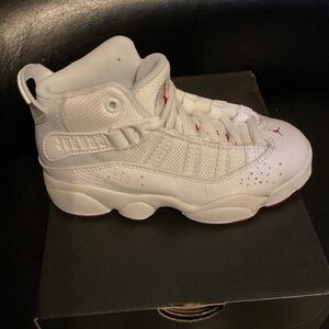 Jordan 6 Rings (PS) In White/Mystic Hibiscus AUTHENTIC New in Box Kids Size